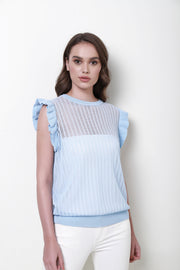 Ruffles Sleeves Knitted Top - Femi9 EG