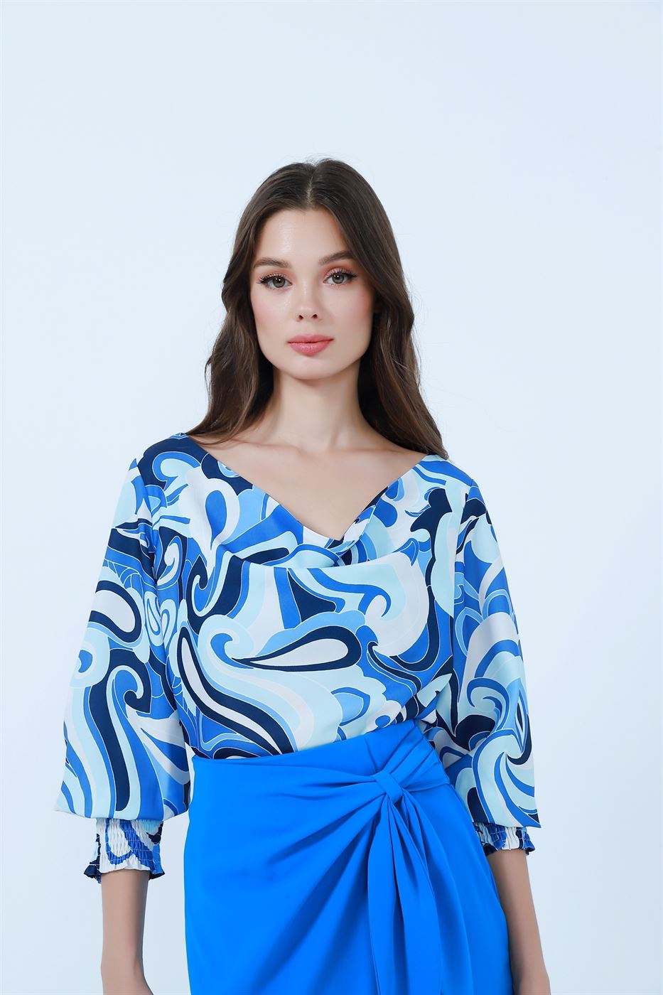 Allover Printed Blouse - Femi9 EG