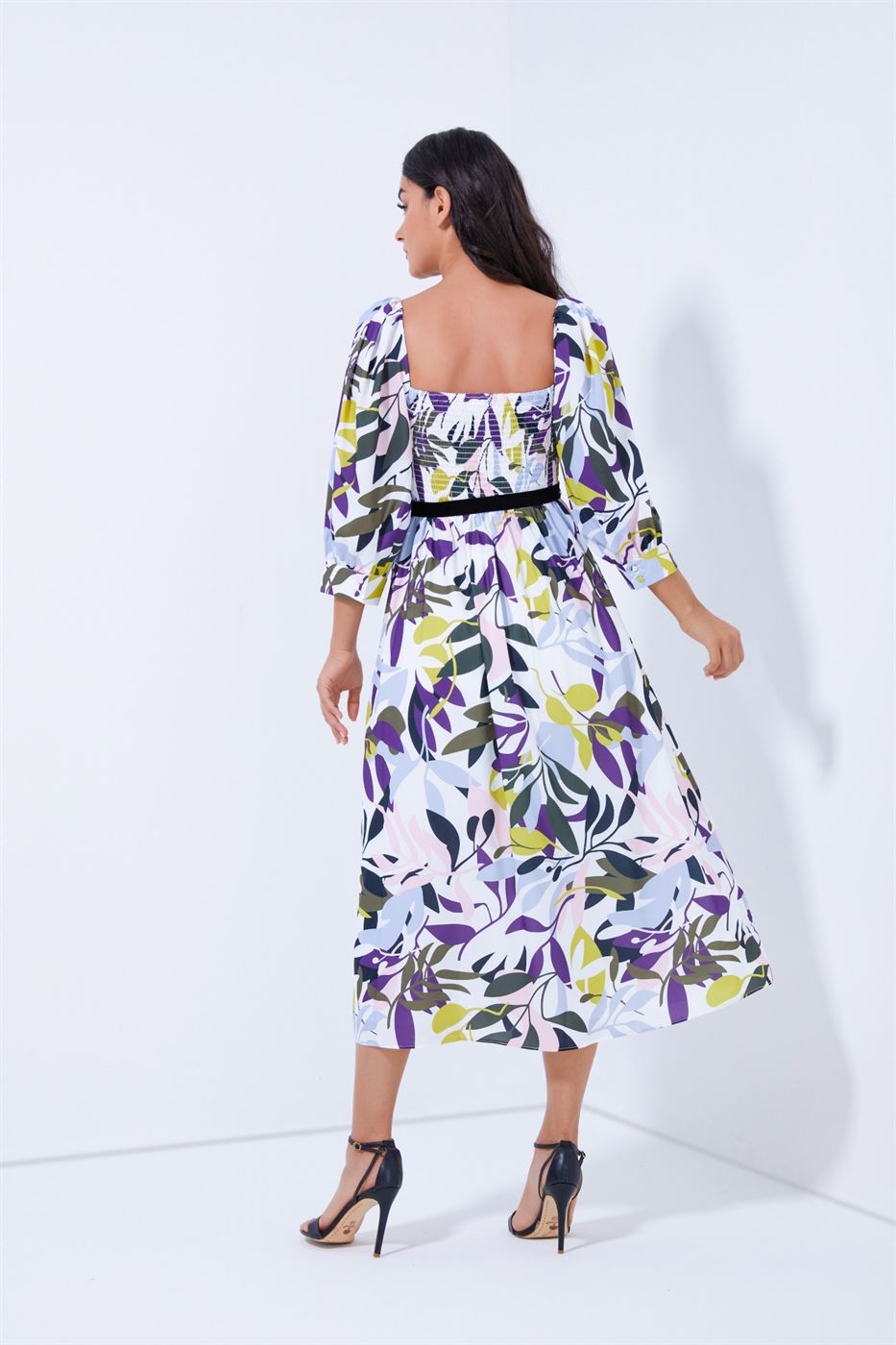 Allover Printed Midi Dress - Femi9 EG
