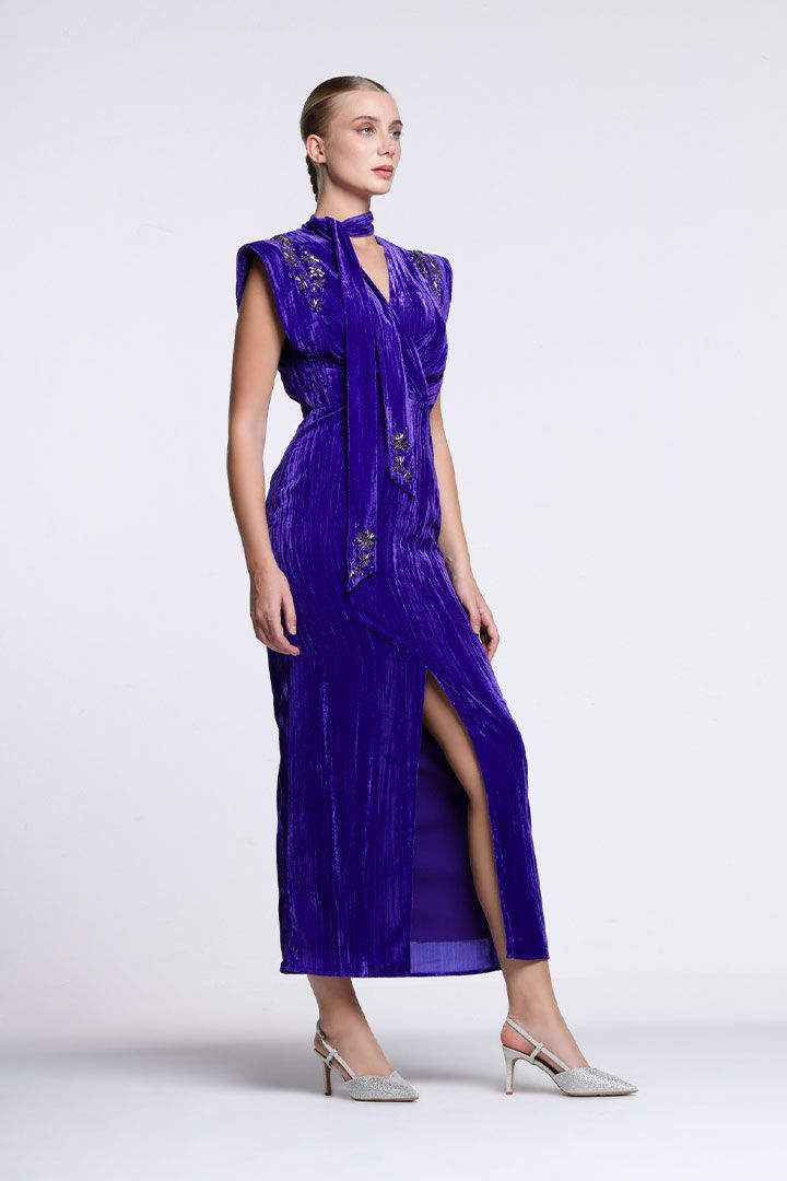 Crinkle Velvet Dress - Femi9 EG