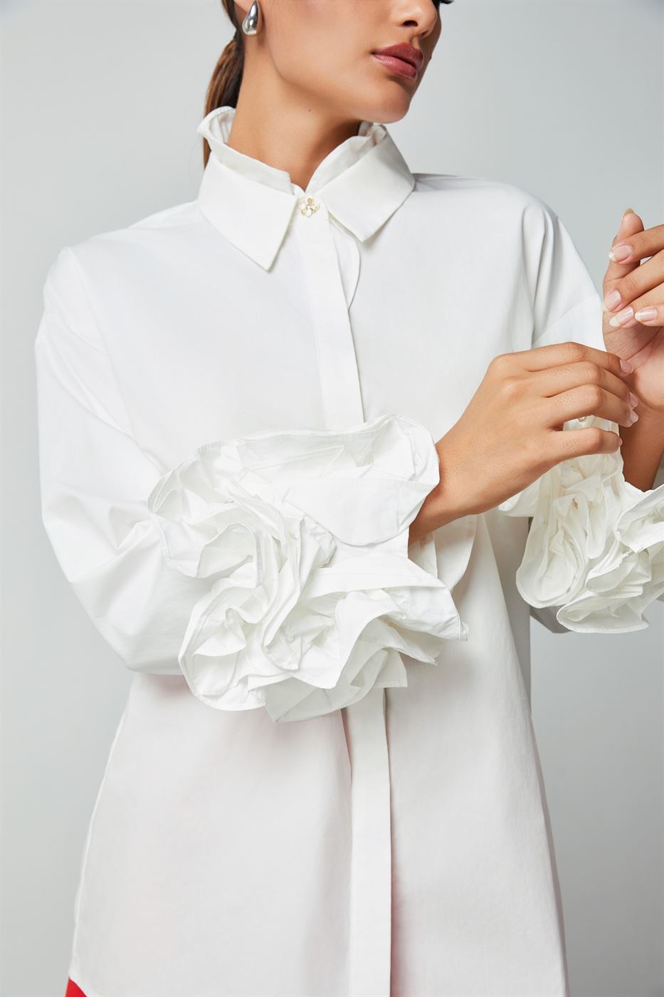 Ruffle Sleeves Shirt - Femi9 EG