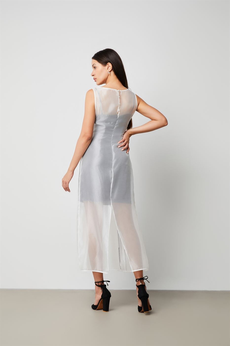 Long Midi Sheer Dress - Femi9 EG