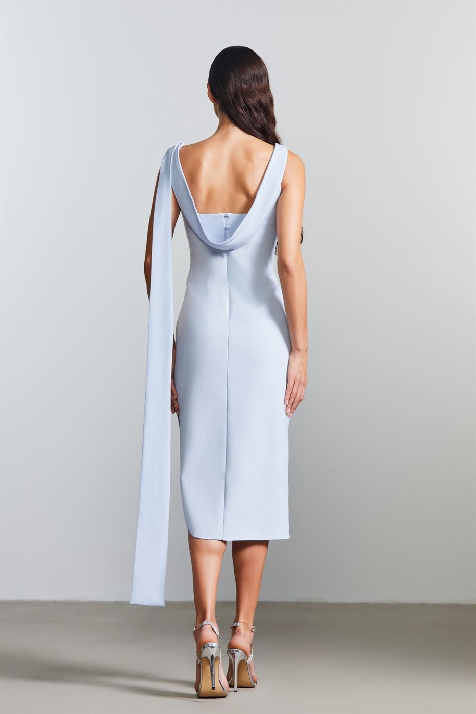 Back Scarf Midi Dress - Femi9 EG