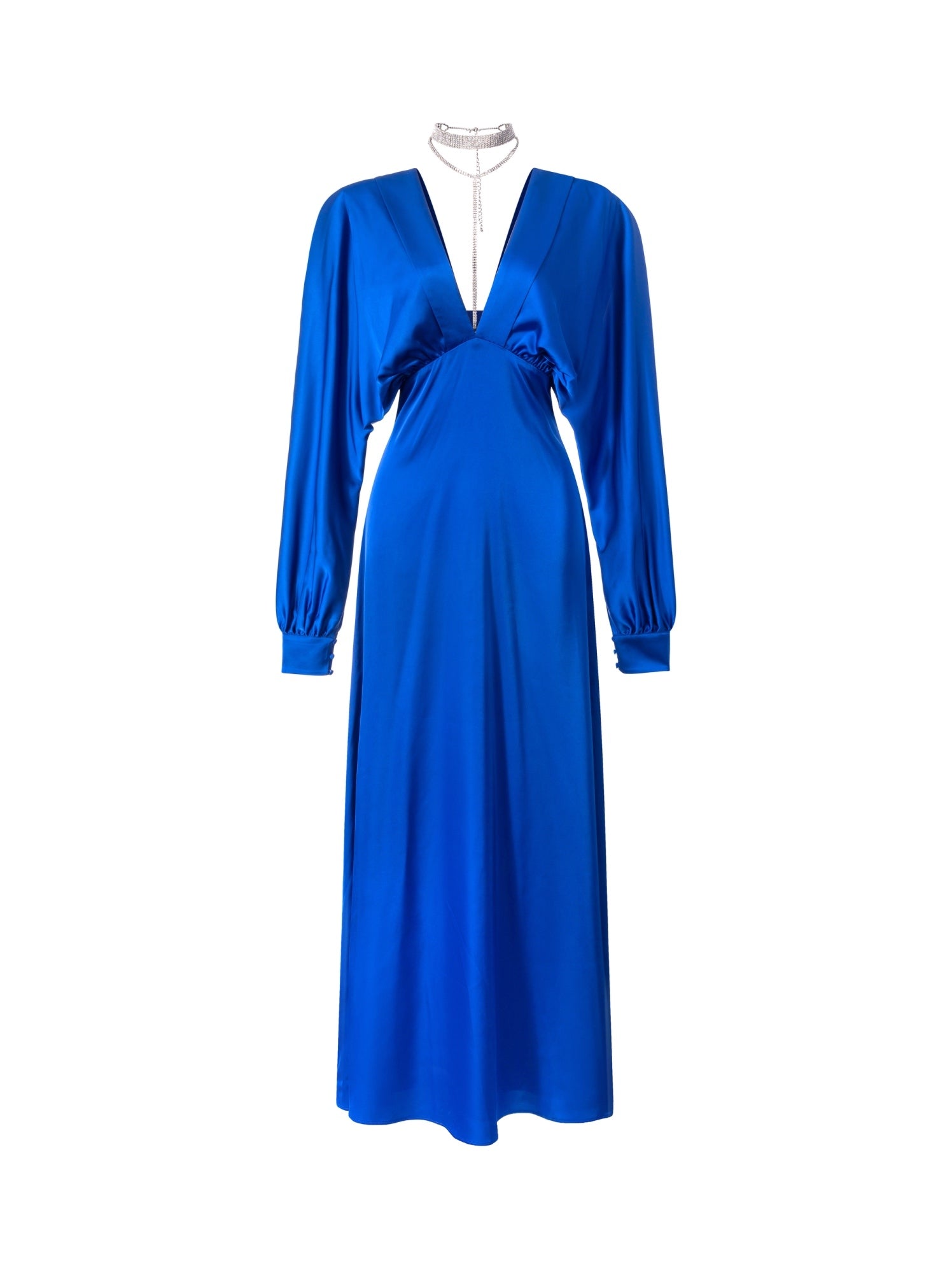 Bat Sleeve Satin Dress - Femi9 EG