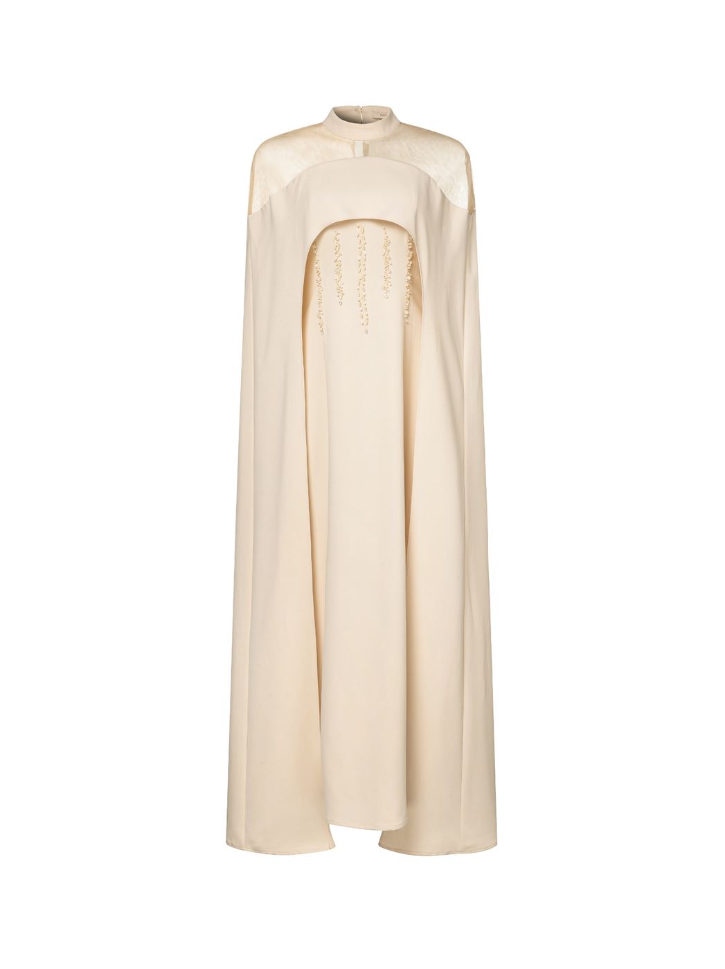 Caped Sheer Shoulder Dress - Femi9 EG