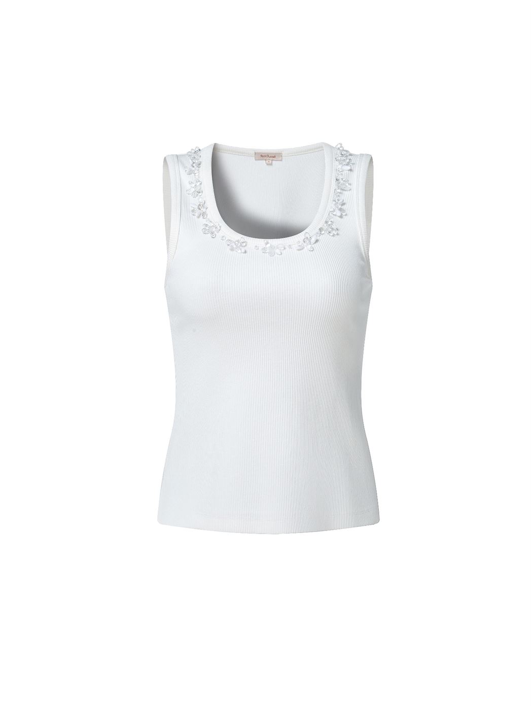 Embellished Neckline Tank Top - Femi9 EG