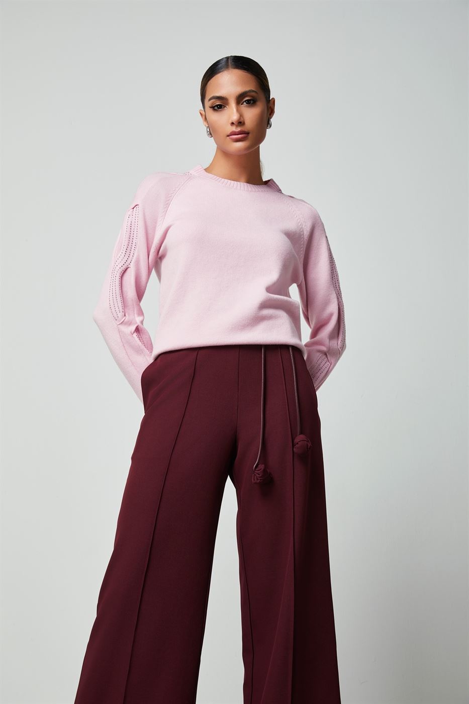 Embellished Sleeves Pullover - Femi9 EG