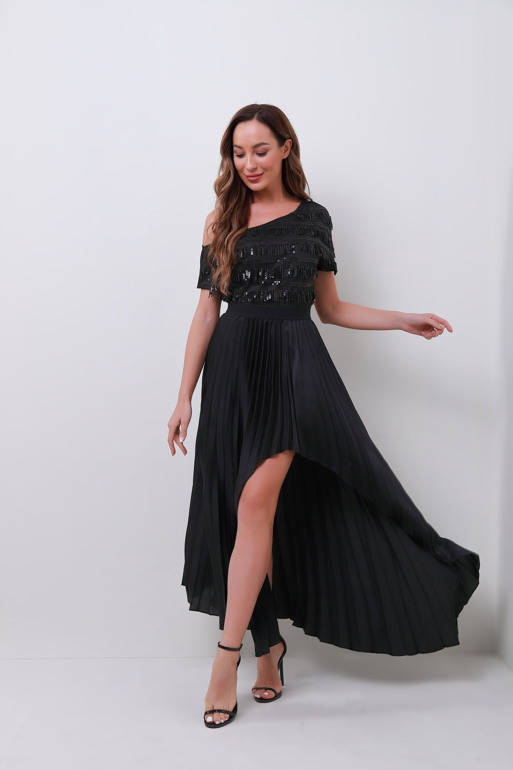 One Shoulder Sequin Top - Femi9 EG
