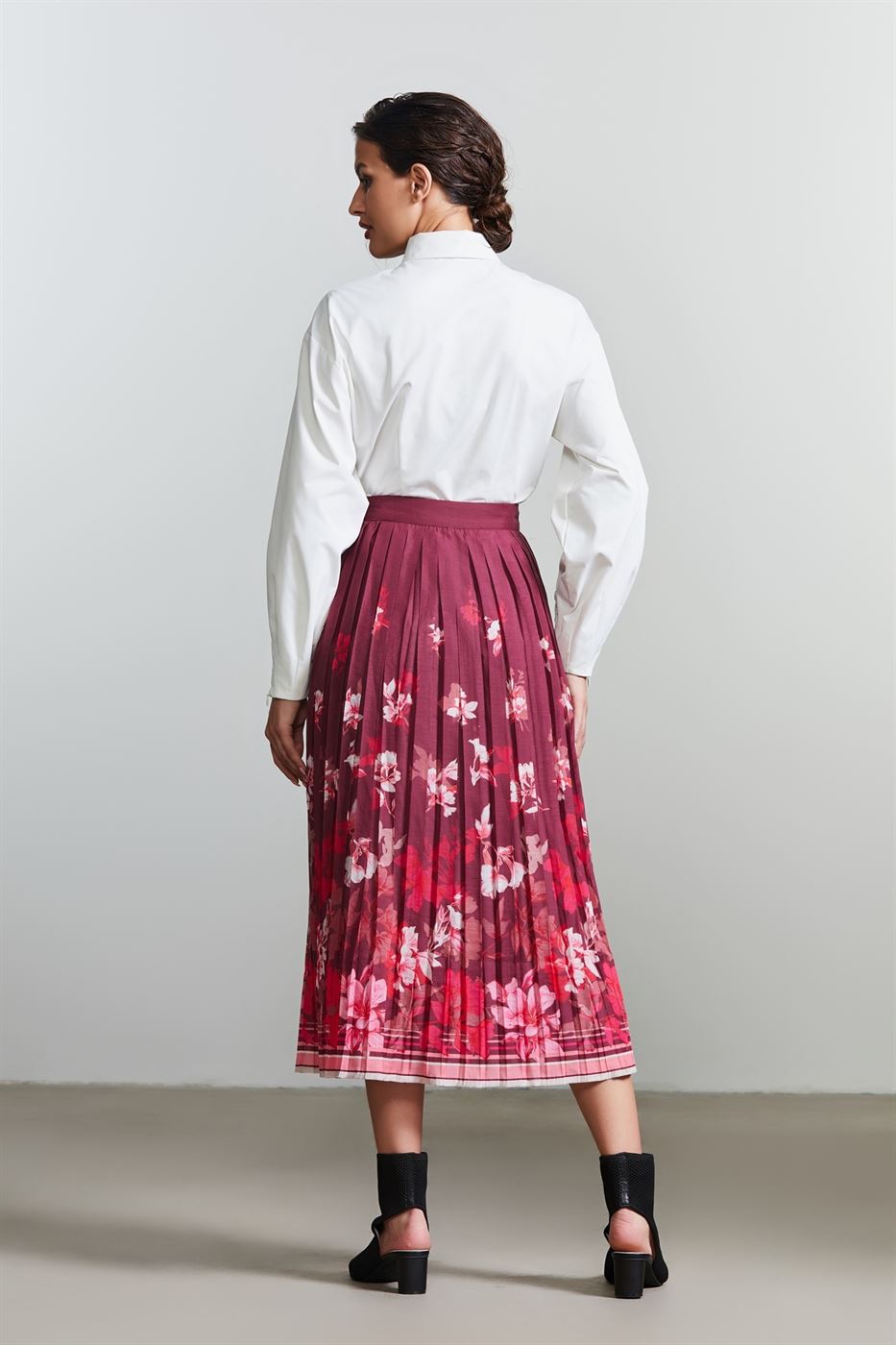 Printed Pleats Skirt - Femi9 EG