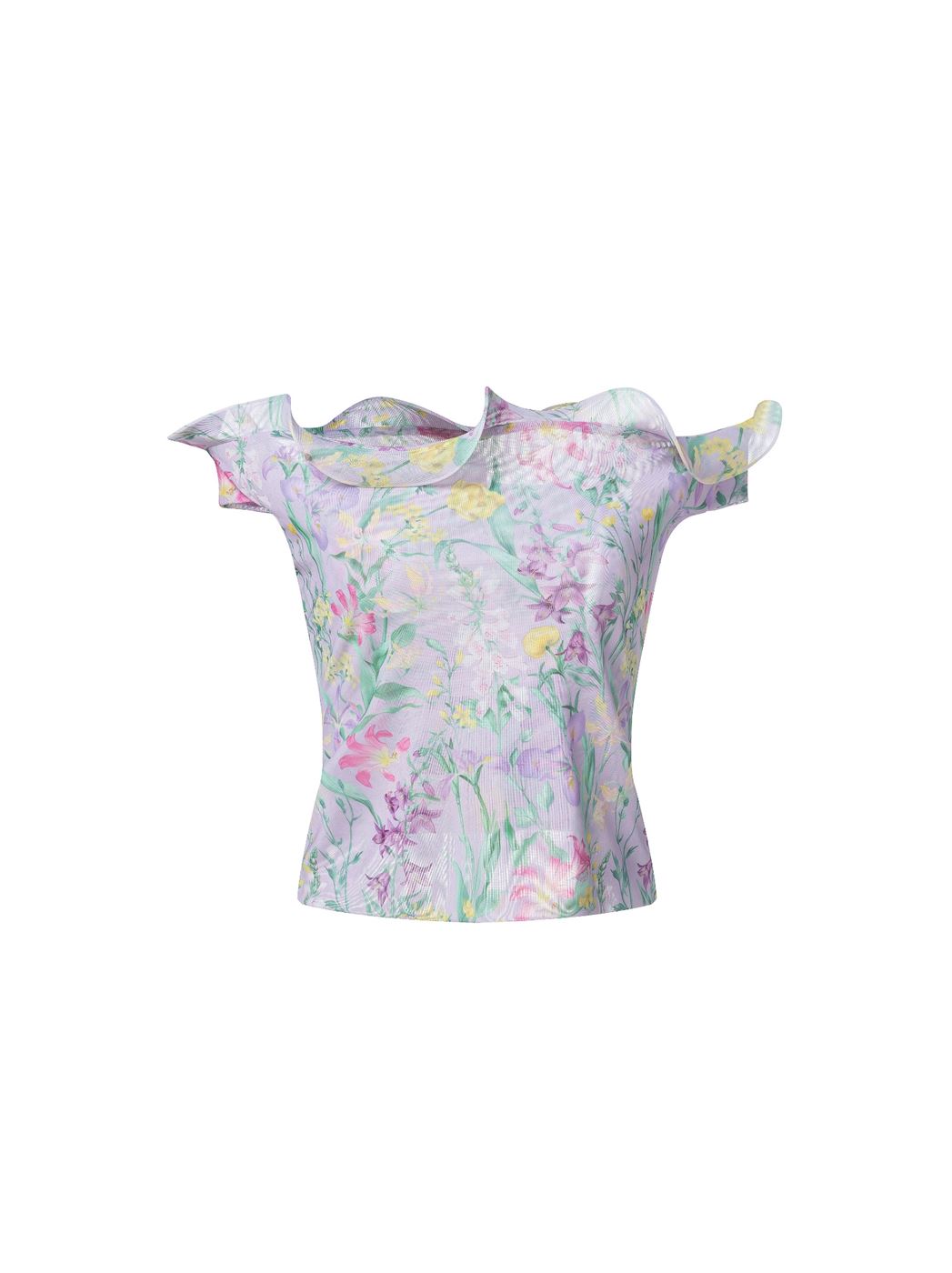 Ruffled Neckline Top - Femi9 EG