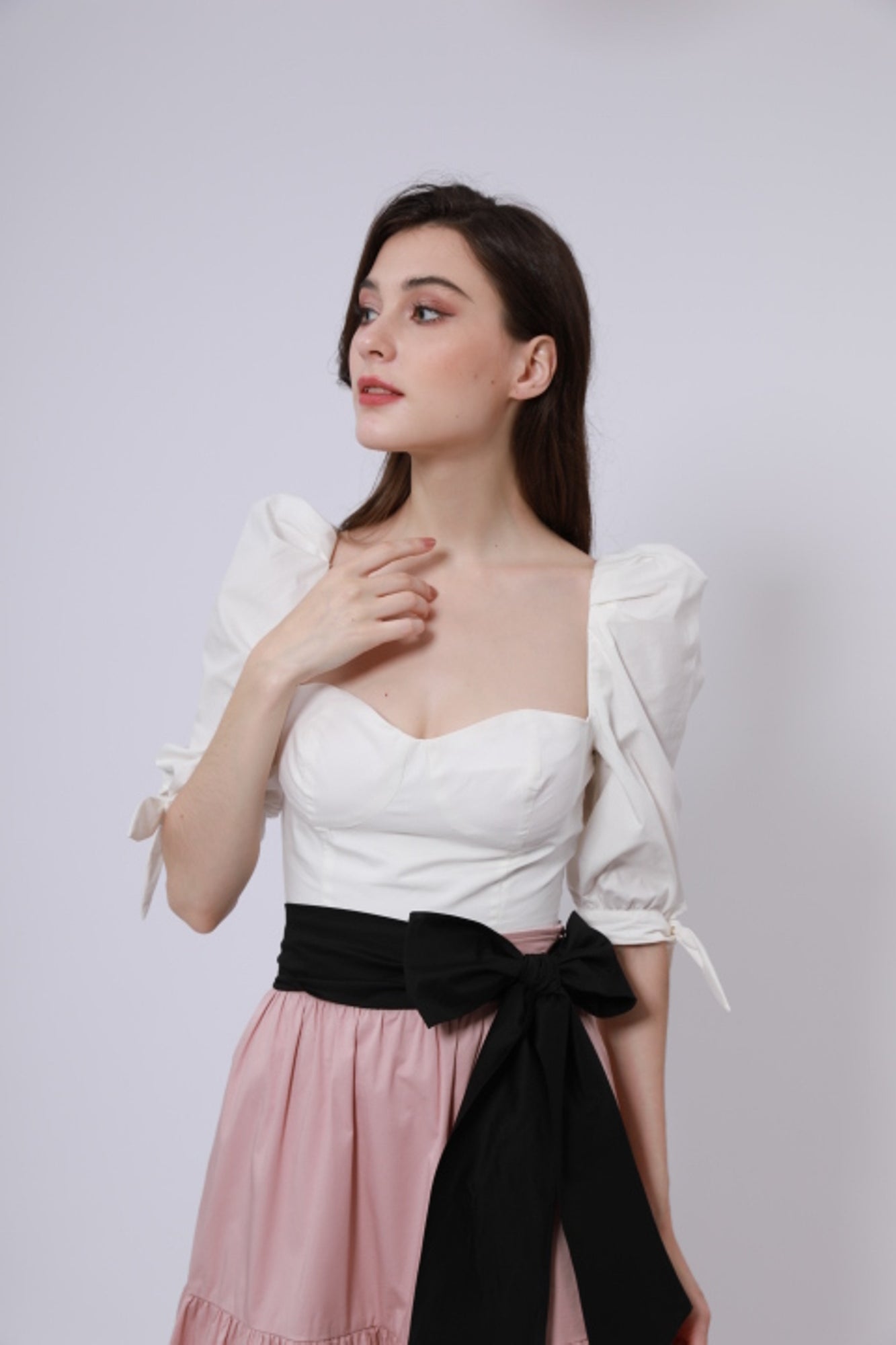 Puffed Sleeve Crop Top - Femi9 EG