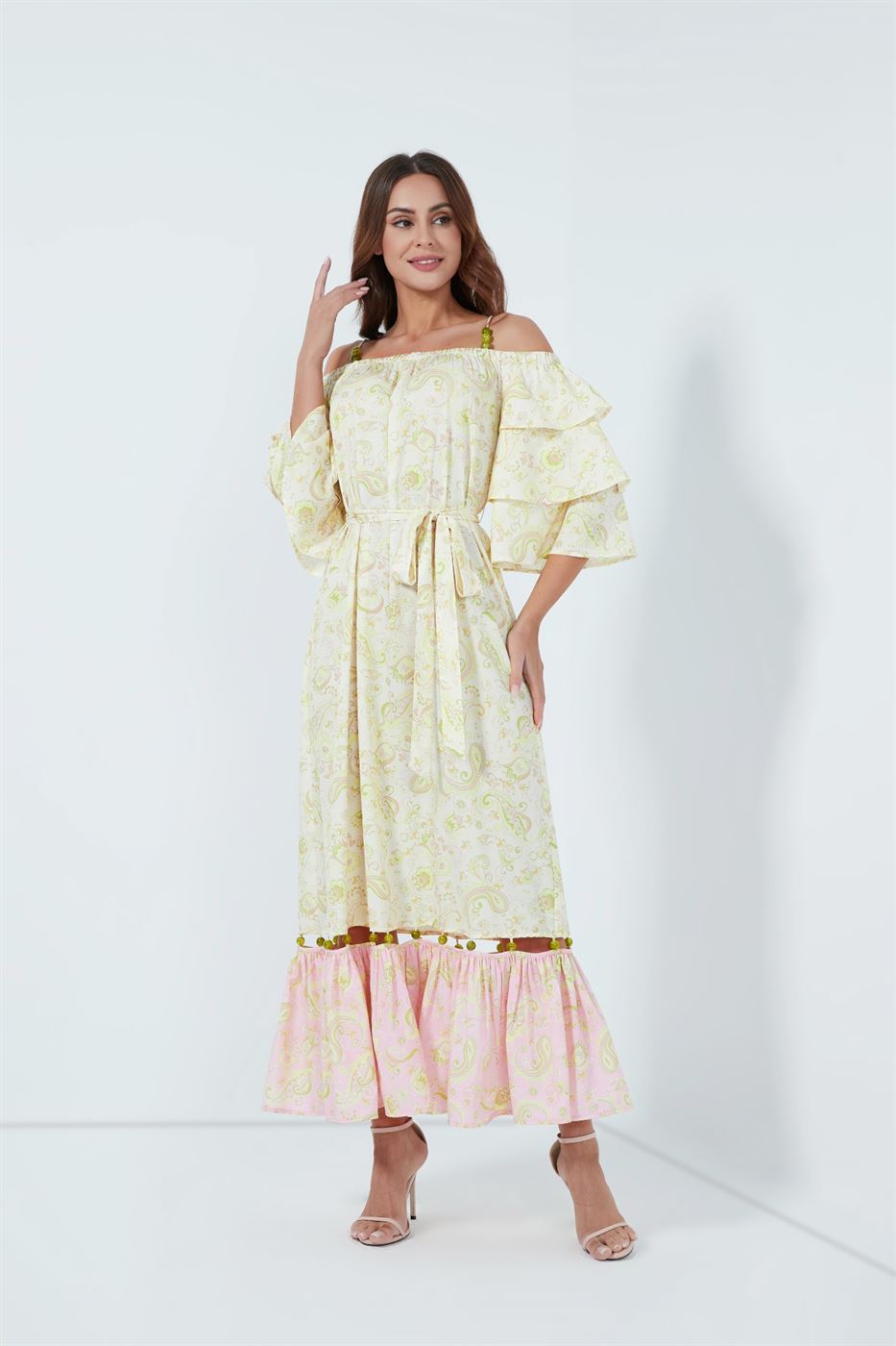 Beaded Hem Detail Dress - Femi9 EG