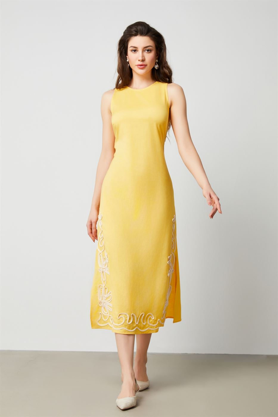 Emboridery Hem Dress - Femi9 EG