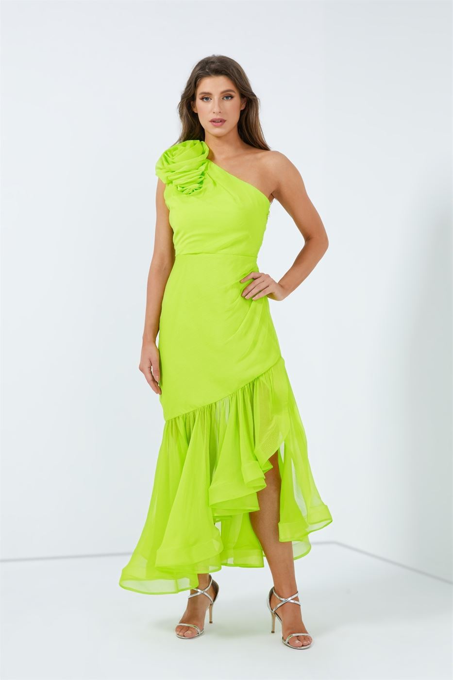 Assymetric Chiffon Dress - Femi9 EG