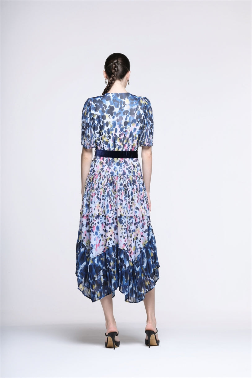 Midi Placement Print Dress - Femi9 EG