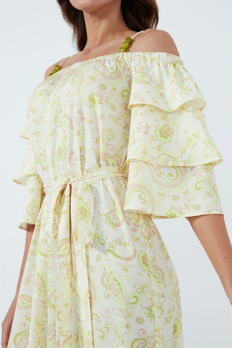 Beaded Hem Detail Dress - Femi9 EG