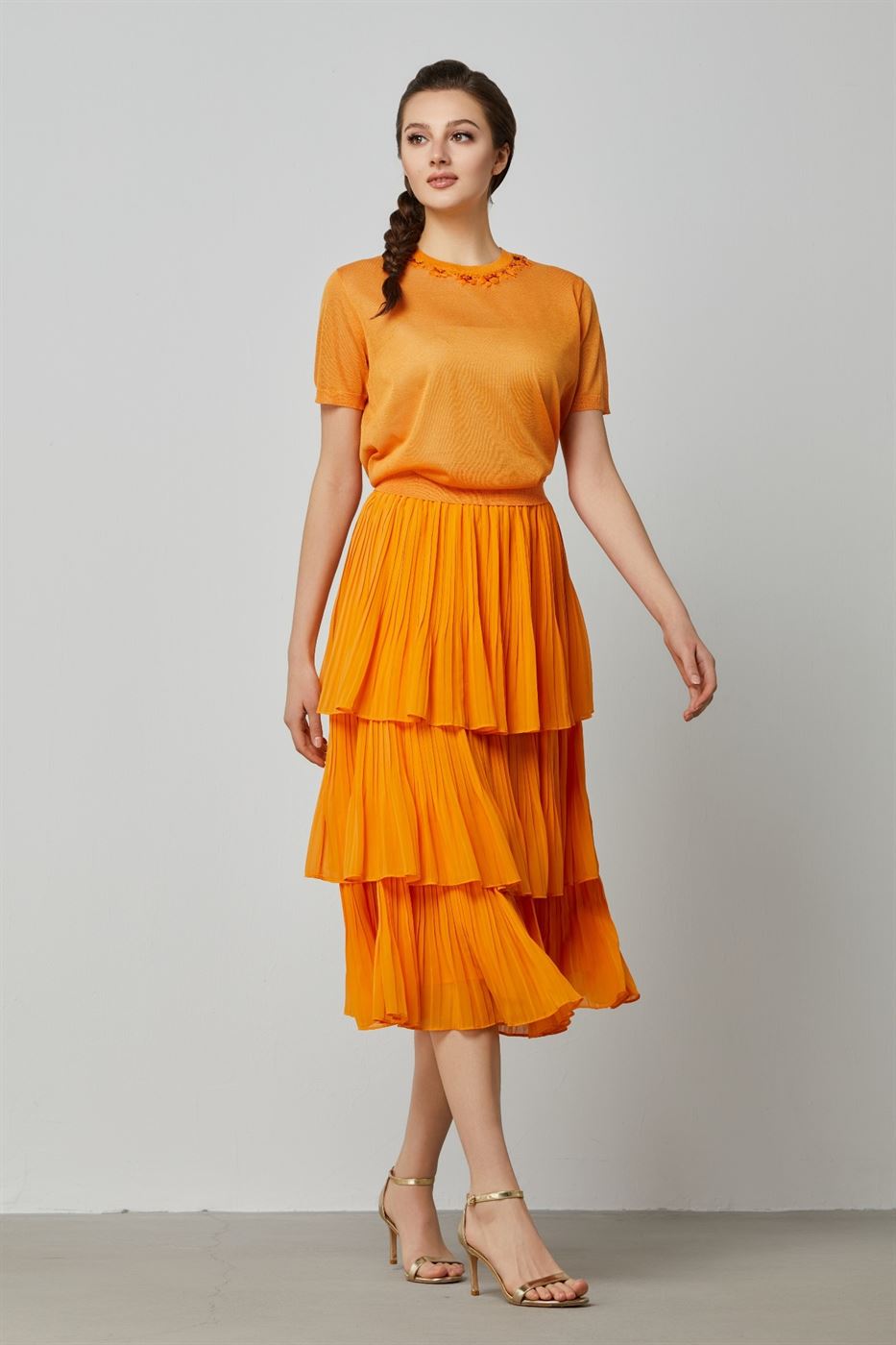 Layer Pleated Chiffon Skirt - Femi9 EG