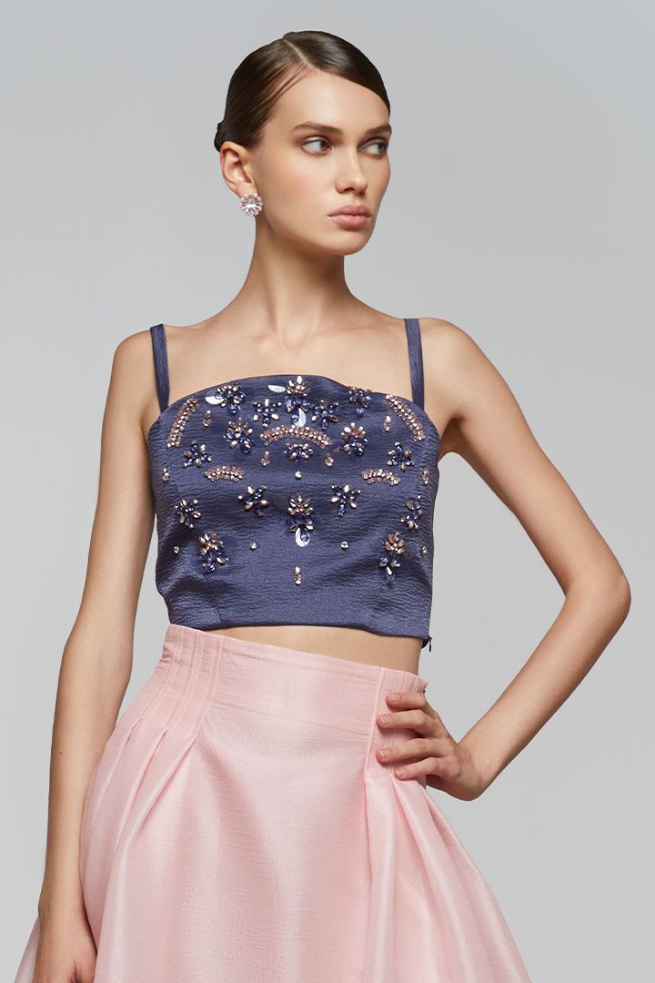 Embellished Crop Top - Femi9 EG