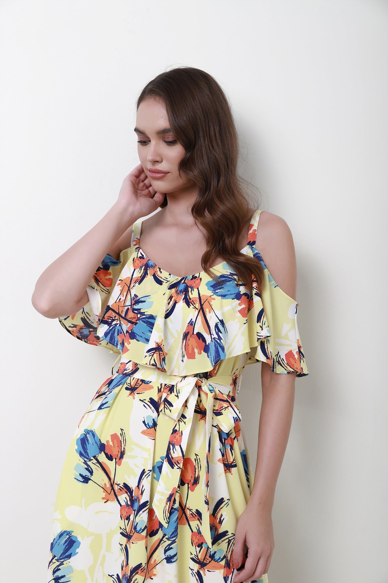 Ruffeled Printed Dress - Femi9 EG