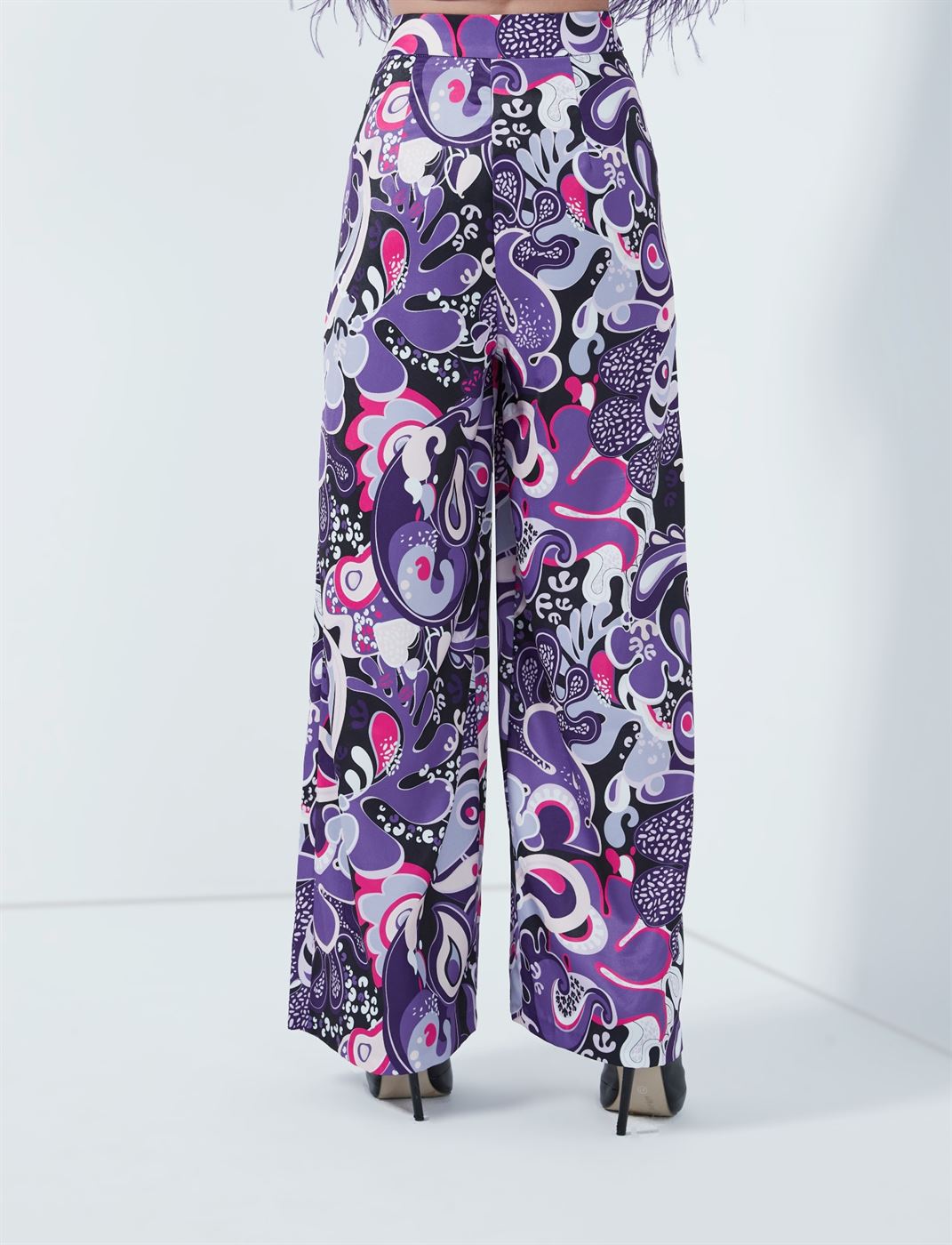 Printed Wide Leg Pants - Femi9 EG