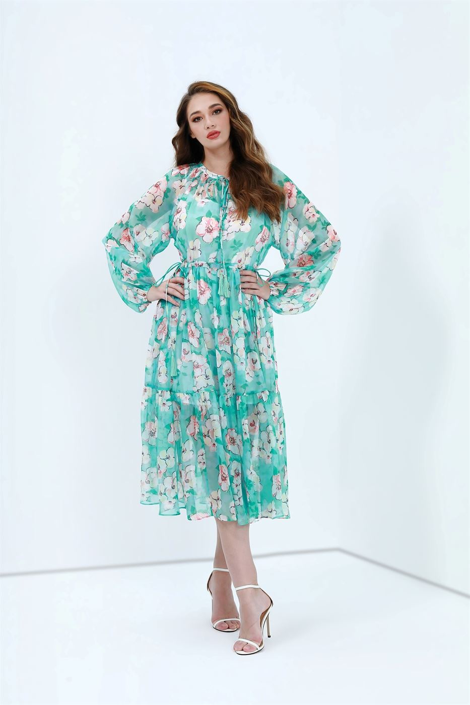 Long Sleeves Printed Dress - Femi9 EG