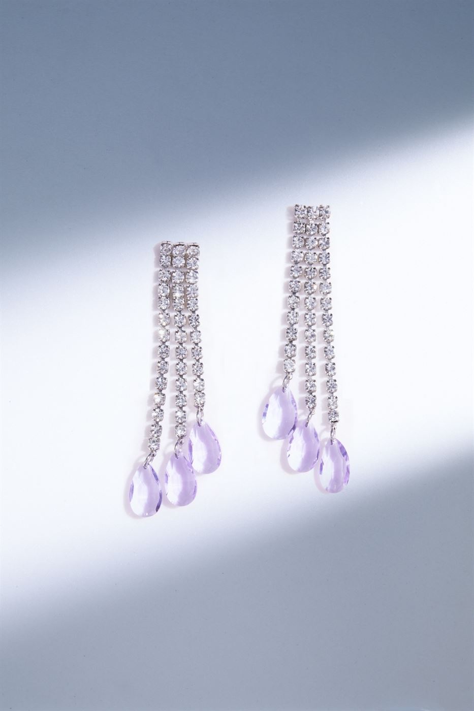 Faux Crystals Strand Drop Earrings - Femi9 EG