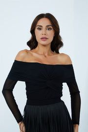 Offhoulder Mesh Top - Femi9 EG