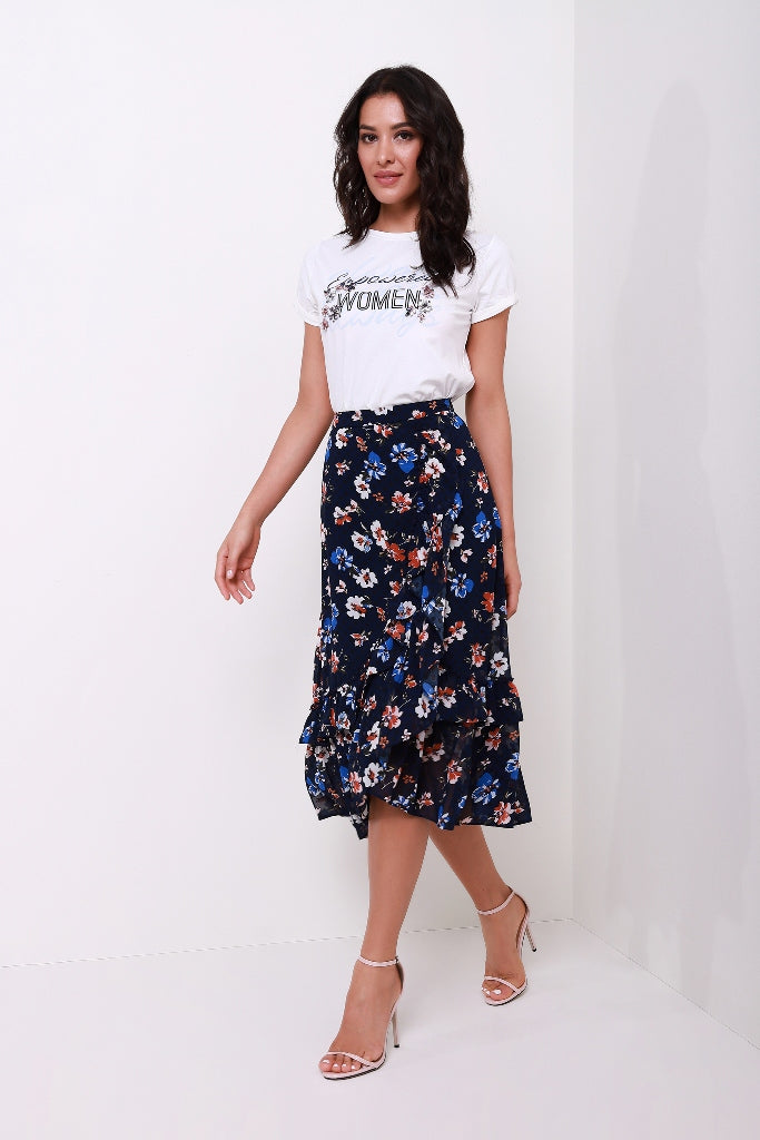 Chiffon Floral Skirt - Femi9 EG