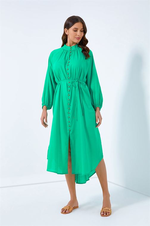 Buttoned Shirt Dress - Femi9 EG
