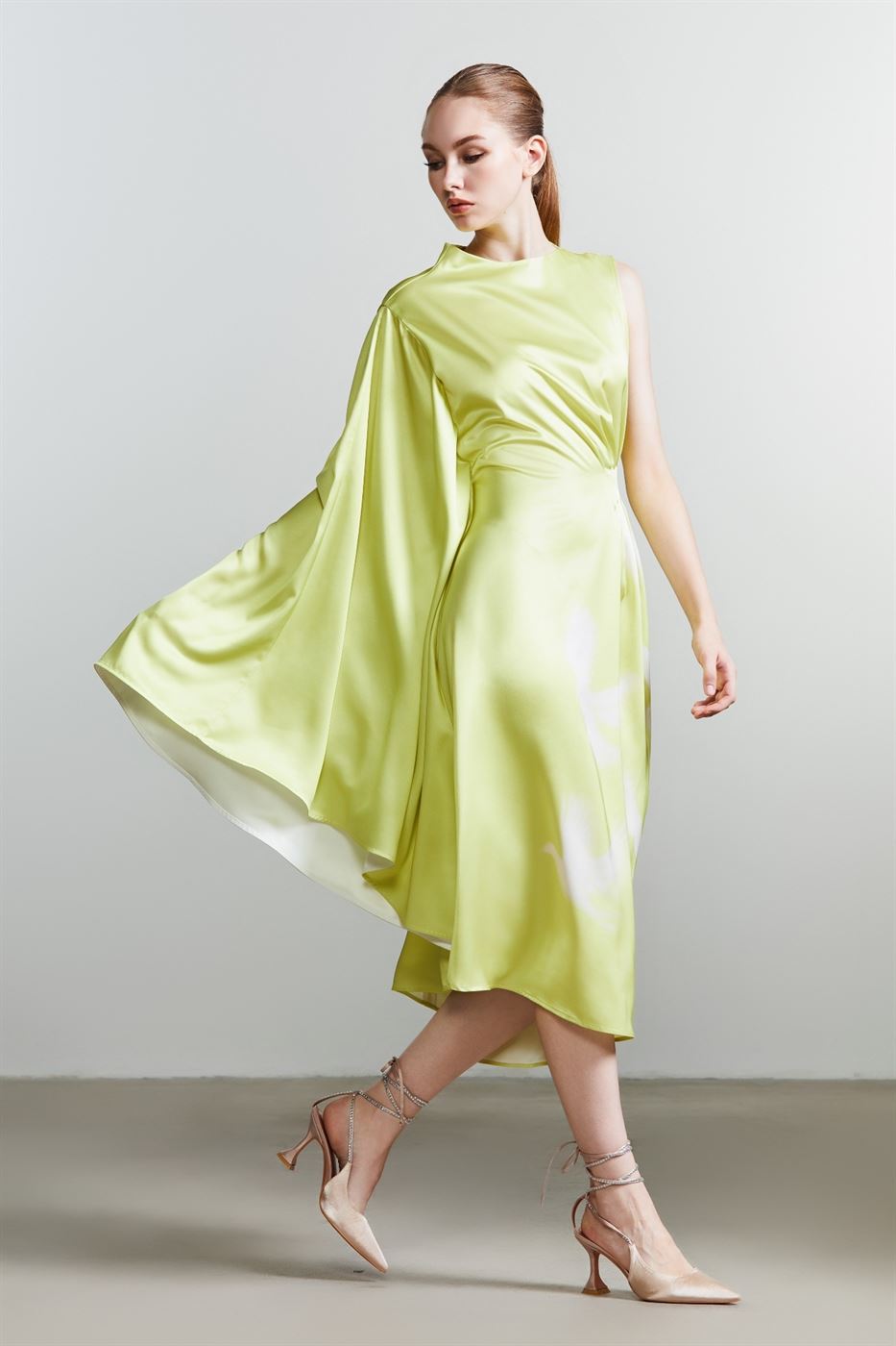 Asymmetrical Print Dress - Femi9 EG