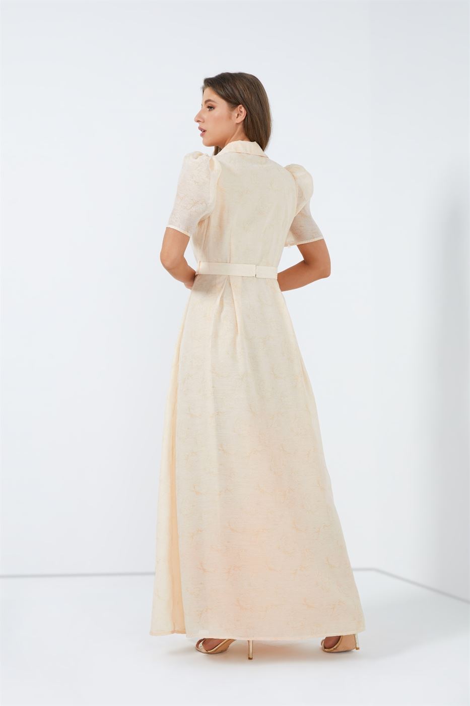Embellished Short Sleeves Dress - Femi9 EG