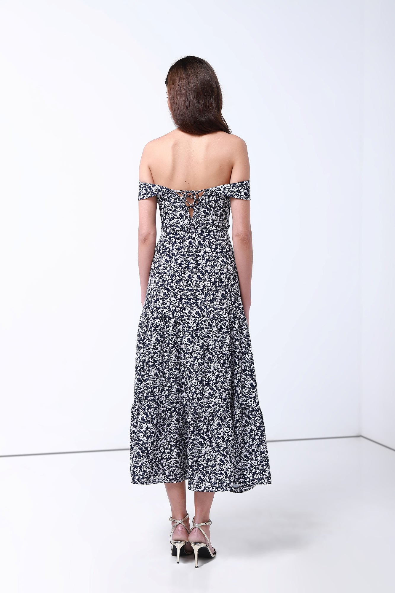 Rushed Bustier Off Shoulder Dress - Femi9 EG