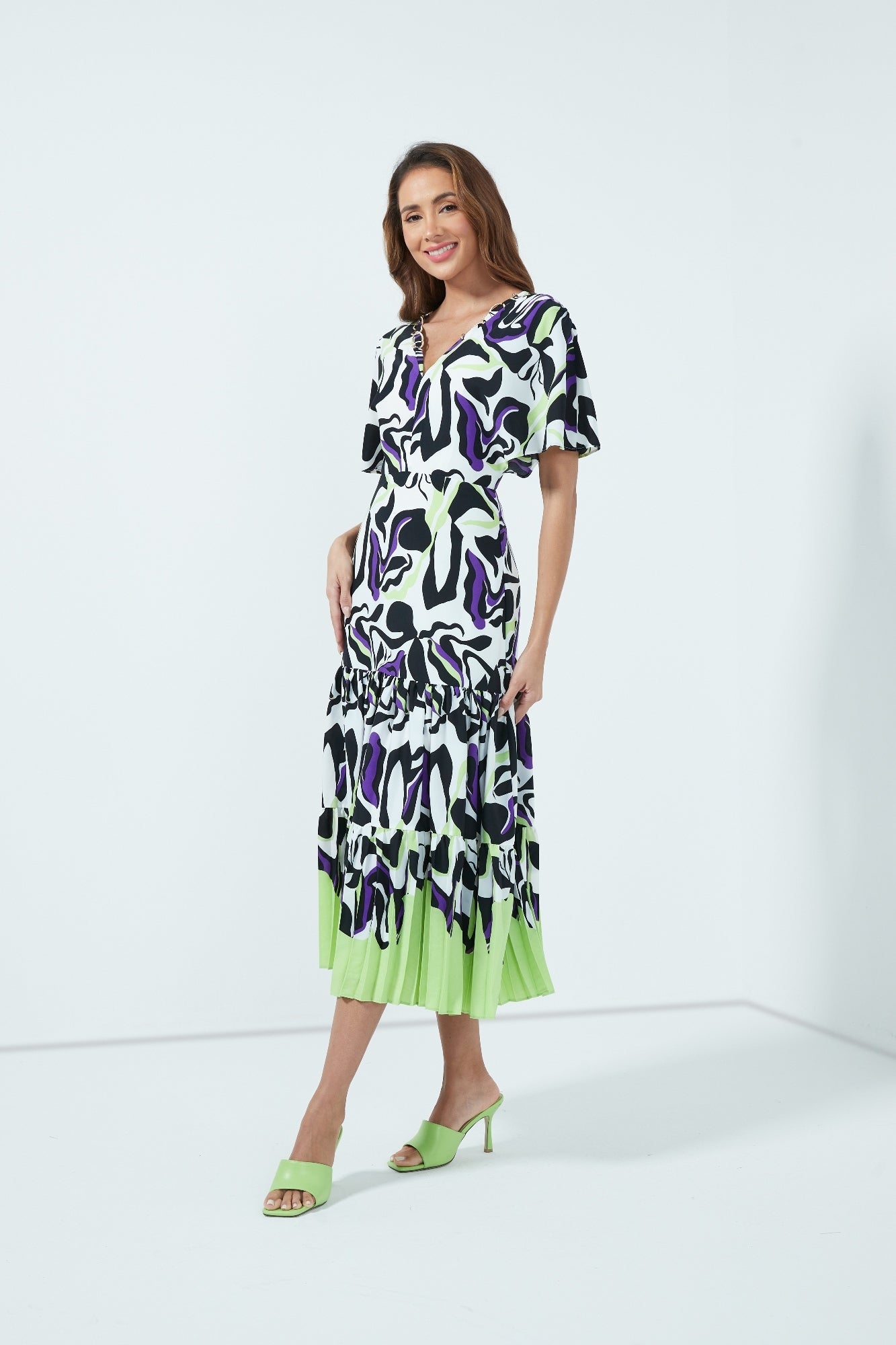 Printed Midi-Dress - Femi9 EG