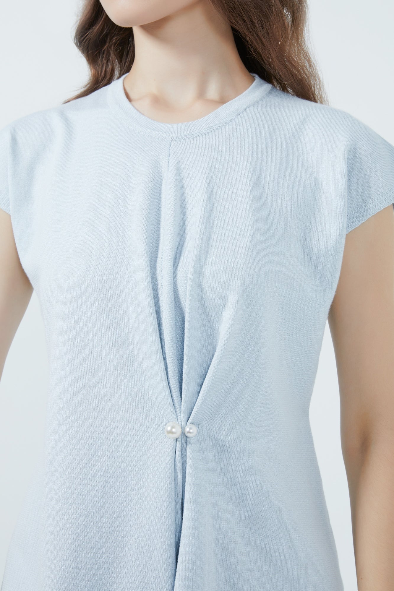 Rounded Neck Knitted Top - Femi9 EG