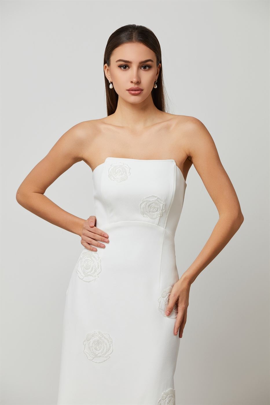 Column Crepe Dress - Femi9 EG