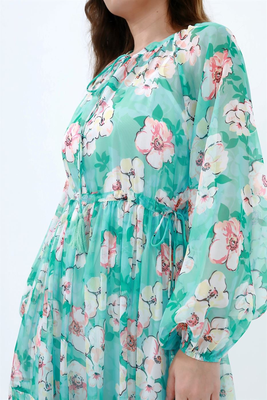 Long Sleeves Printed Dress - Femi9 EG