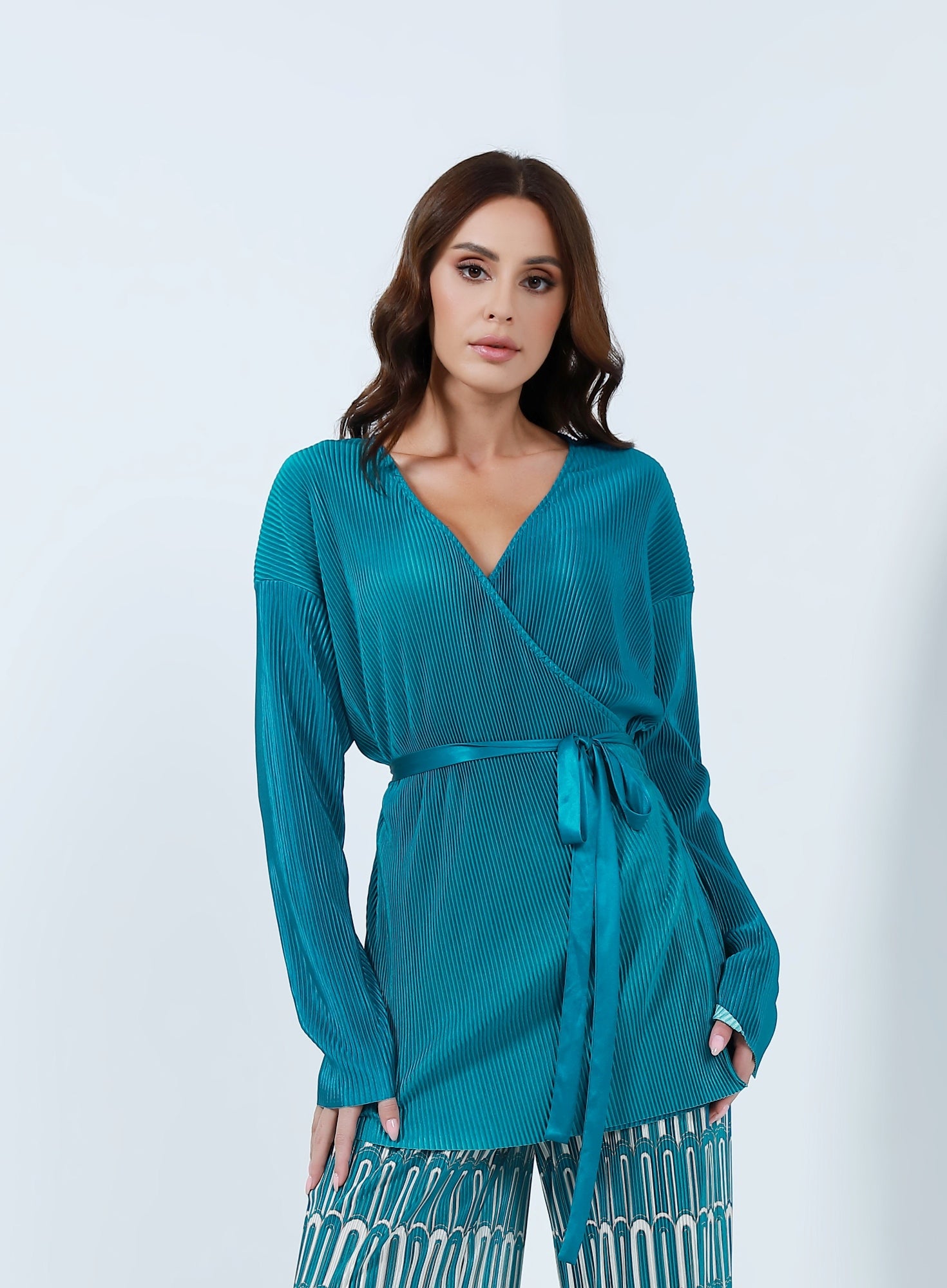 Pleatd Fabric Wrapped Top - Femi9 EG