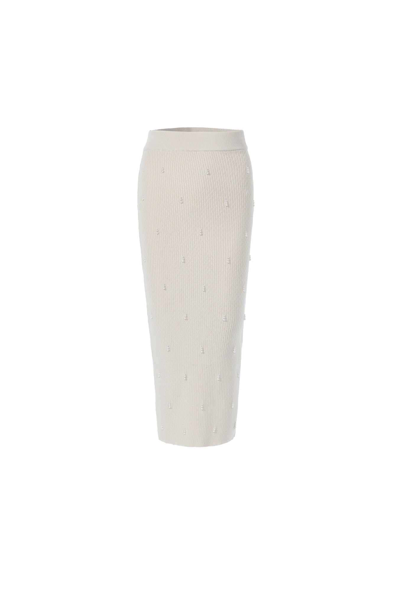 Pearls Embellished Knit Skirt - Femi9 EG