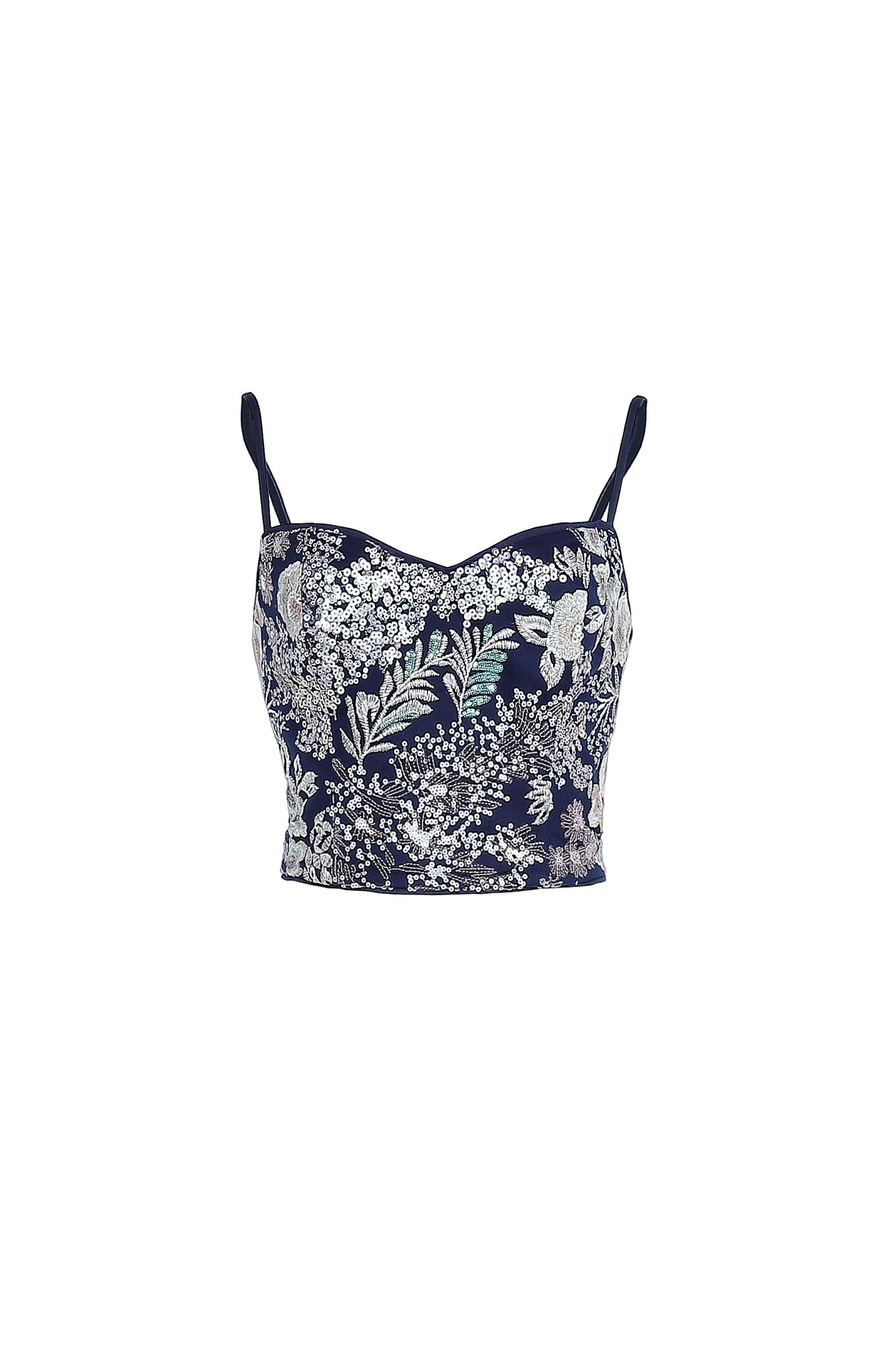 Sequin Mesh Cropped Top - Femi9 EG