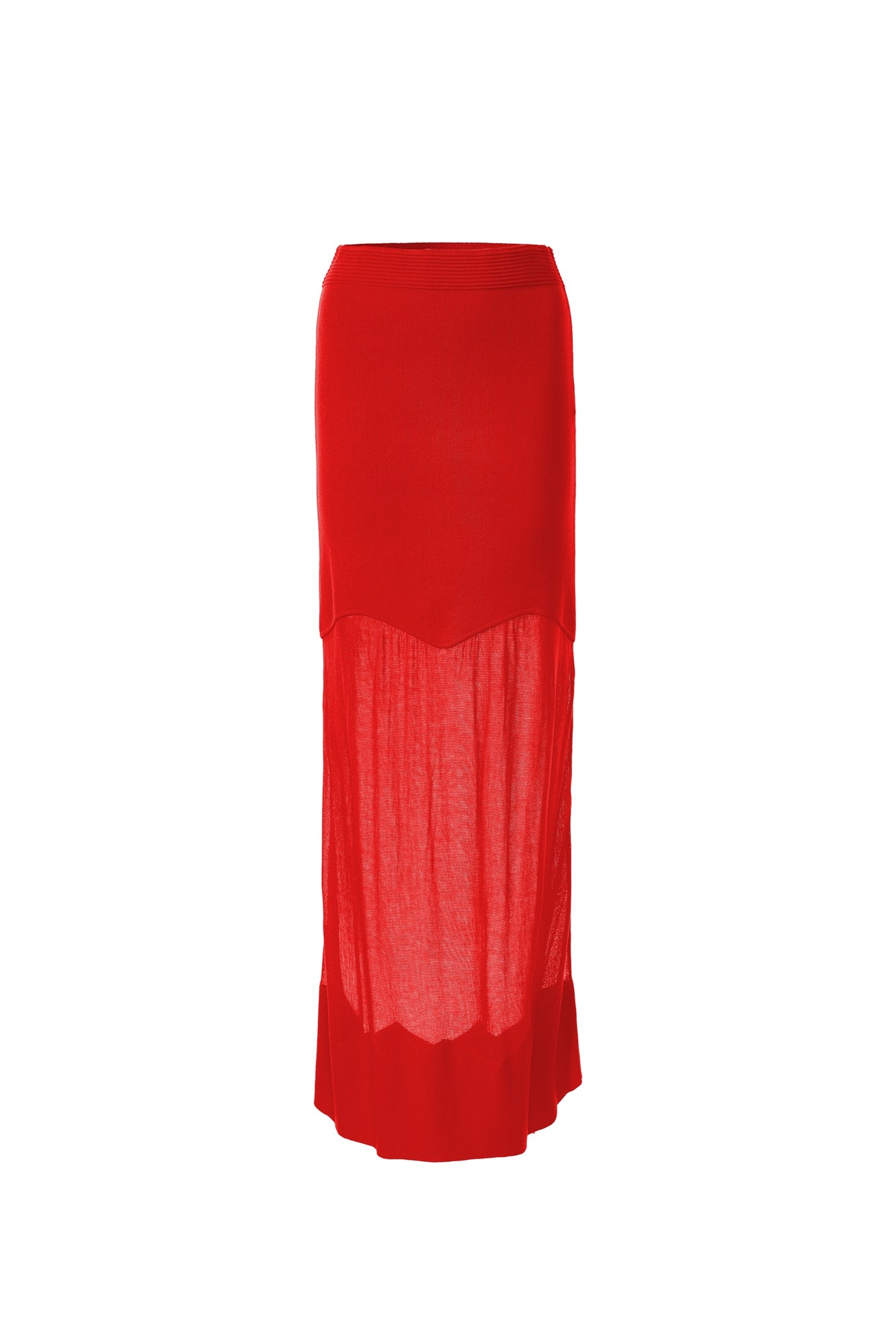 Sheer Detail  Knitted Skirt - Femi9 EG