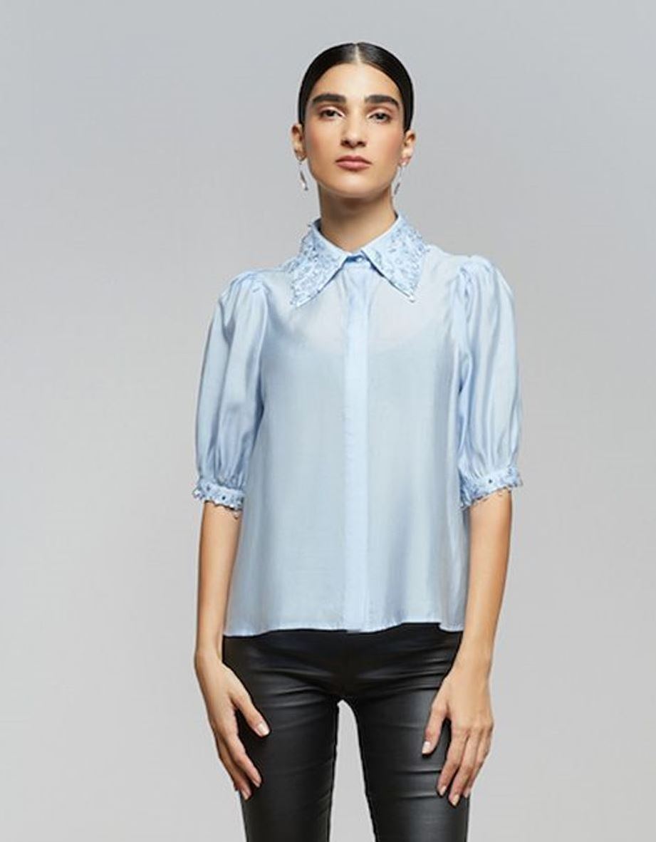 Embllishedshortsleeveshir - Femi9 EG