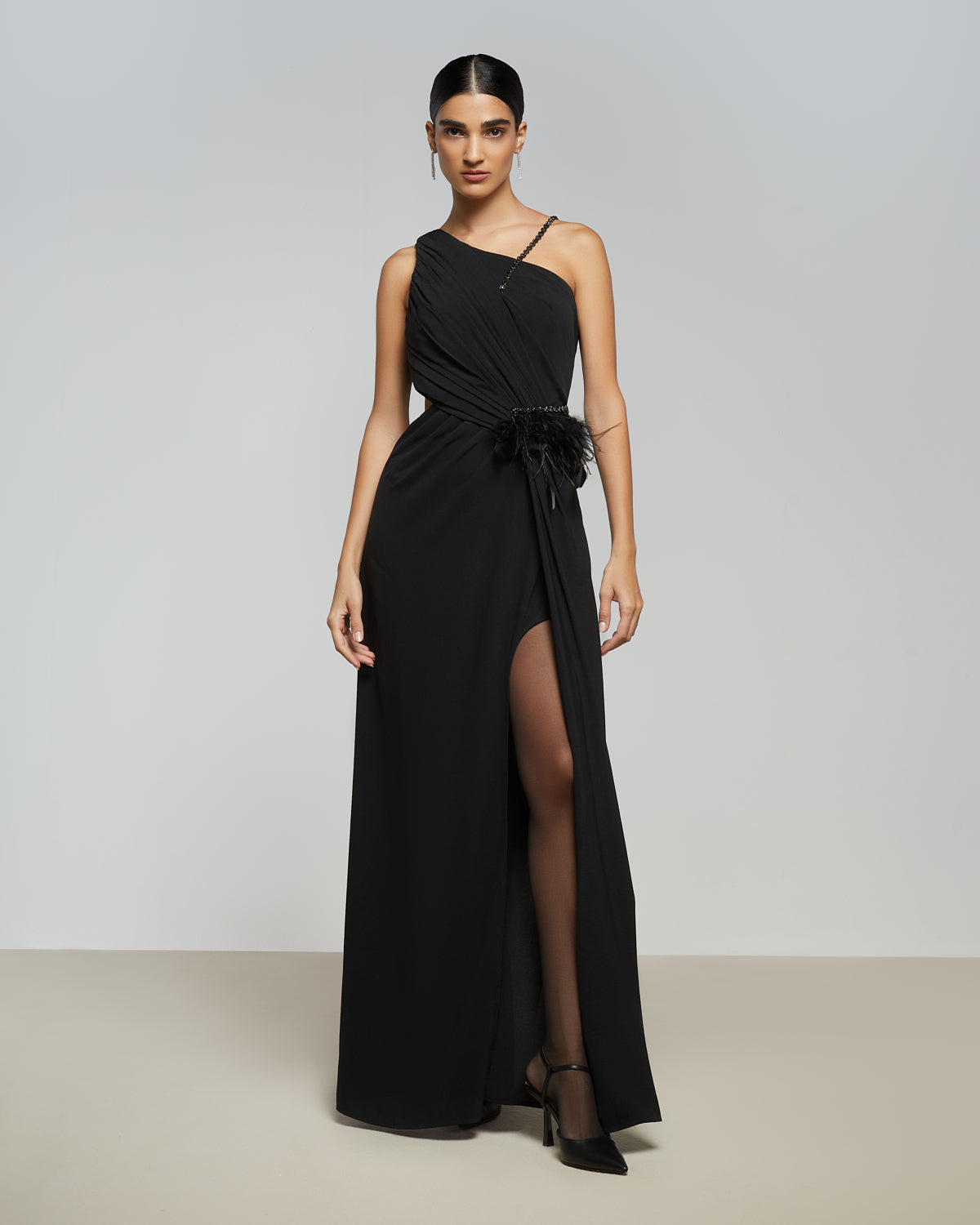 Asymmetric Shouldr Dress - Femi9 EG
