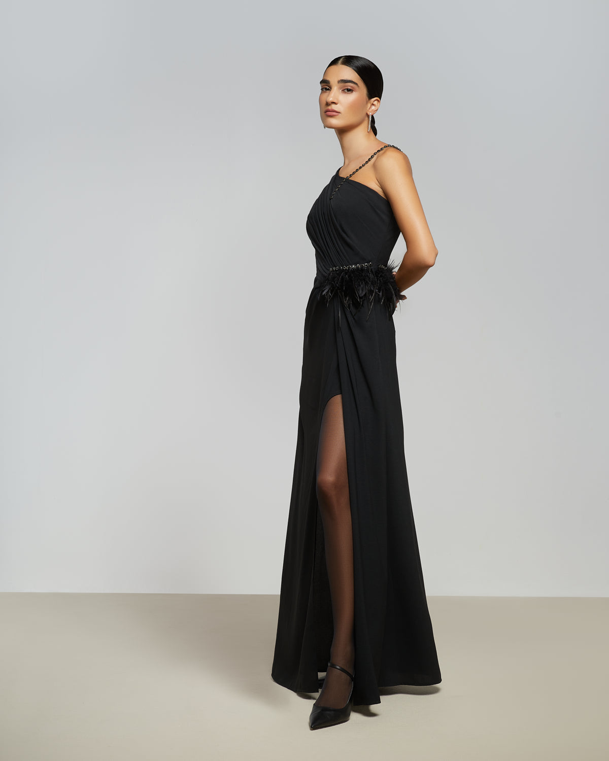 Asymmetric Shouldr Dress - Femi9 EG