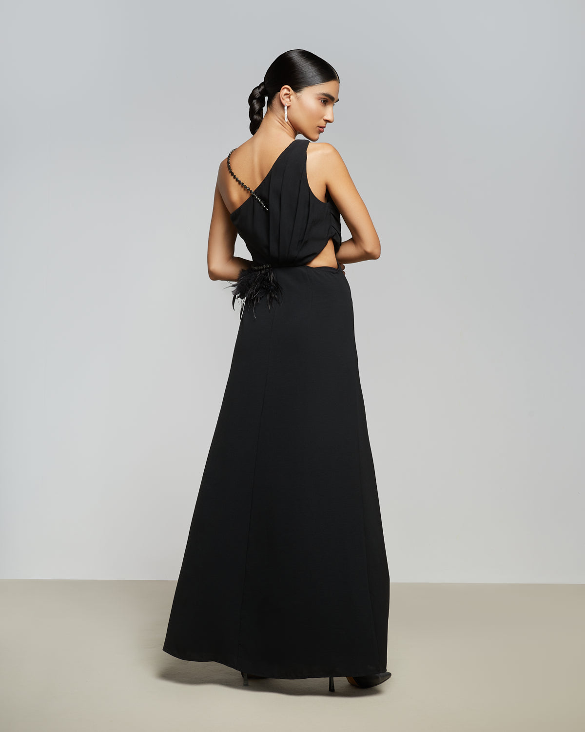 Asymmetric Shouldr Dress - Femi9 EG