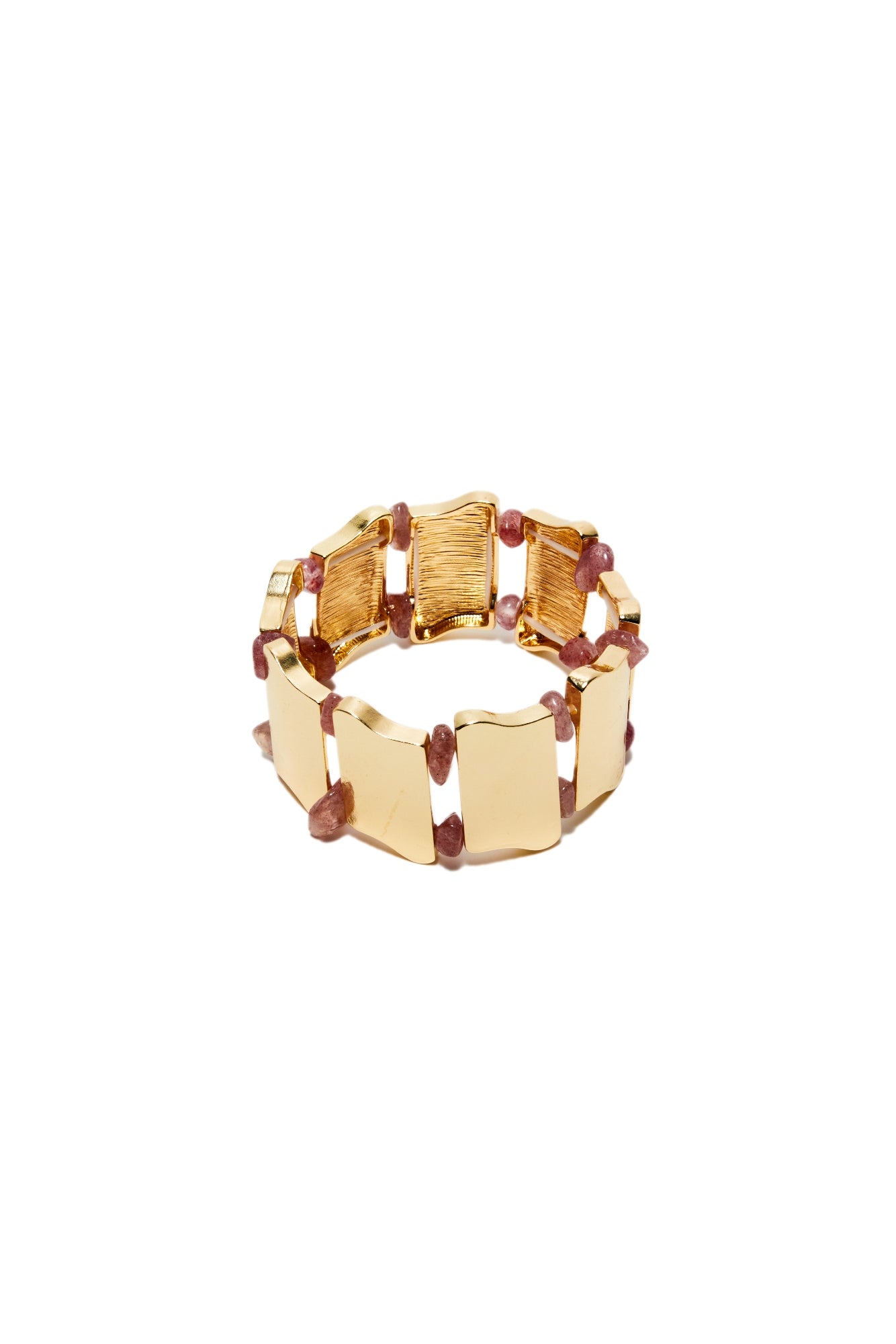 Slip On Gold And Pink Bracelet - Femi9 EG