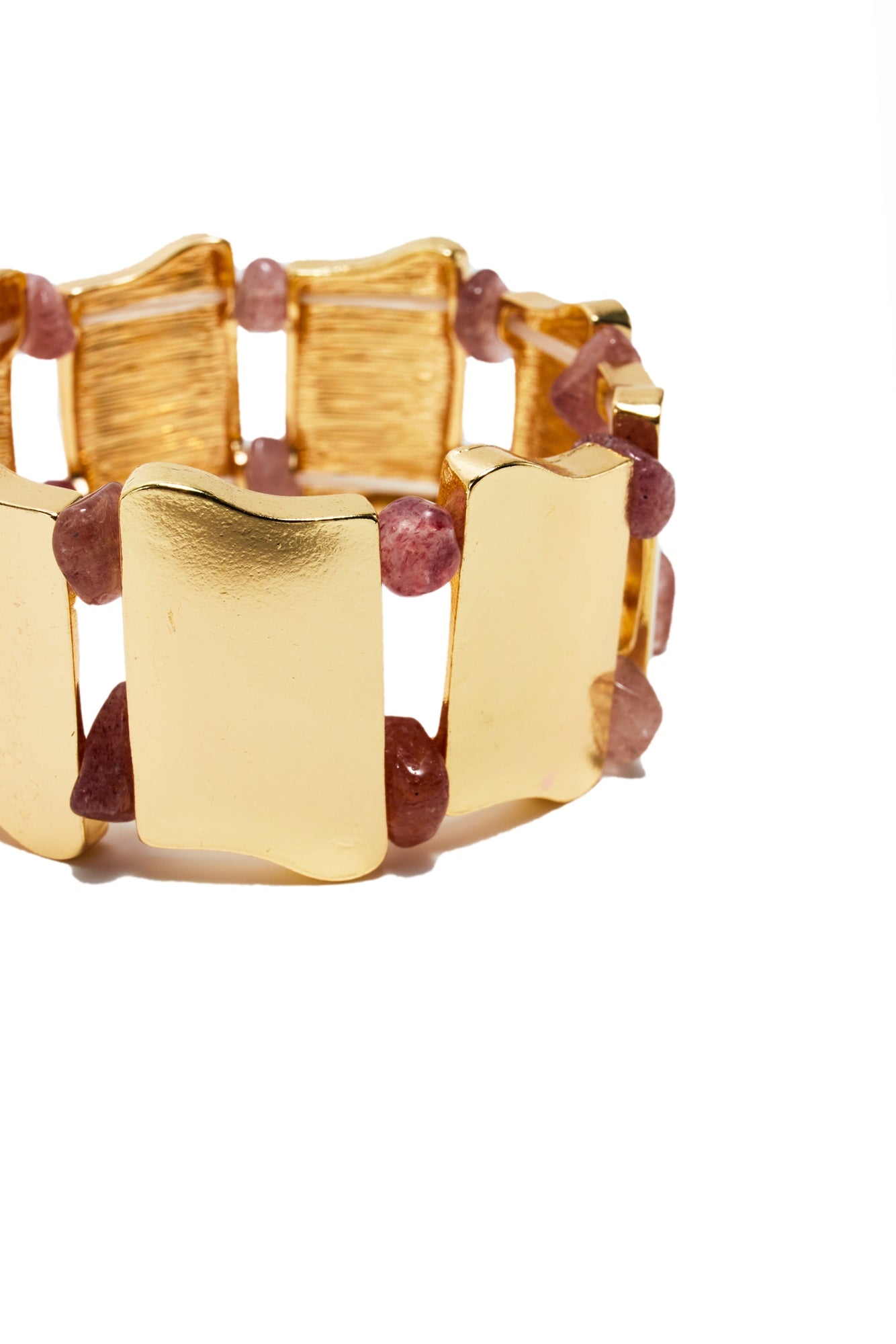 Slip On Gold And Pink Bracelet - Femi9 EG