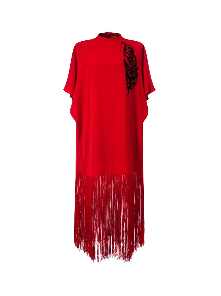 Fringed Detail Dress - Femi9 EG