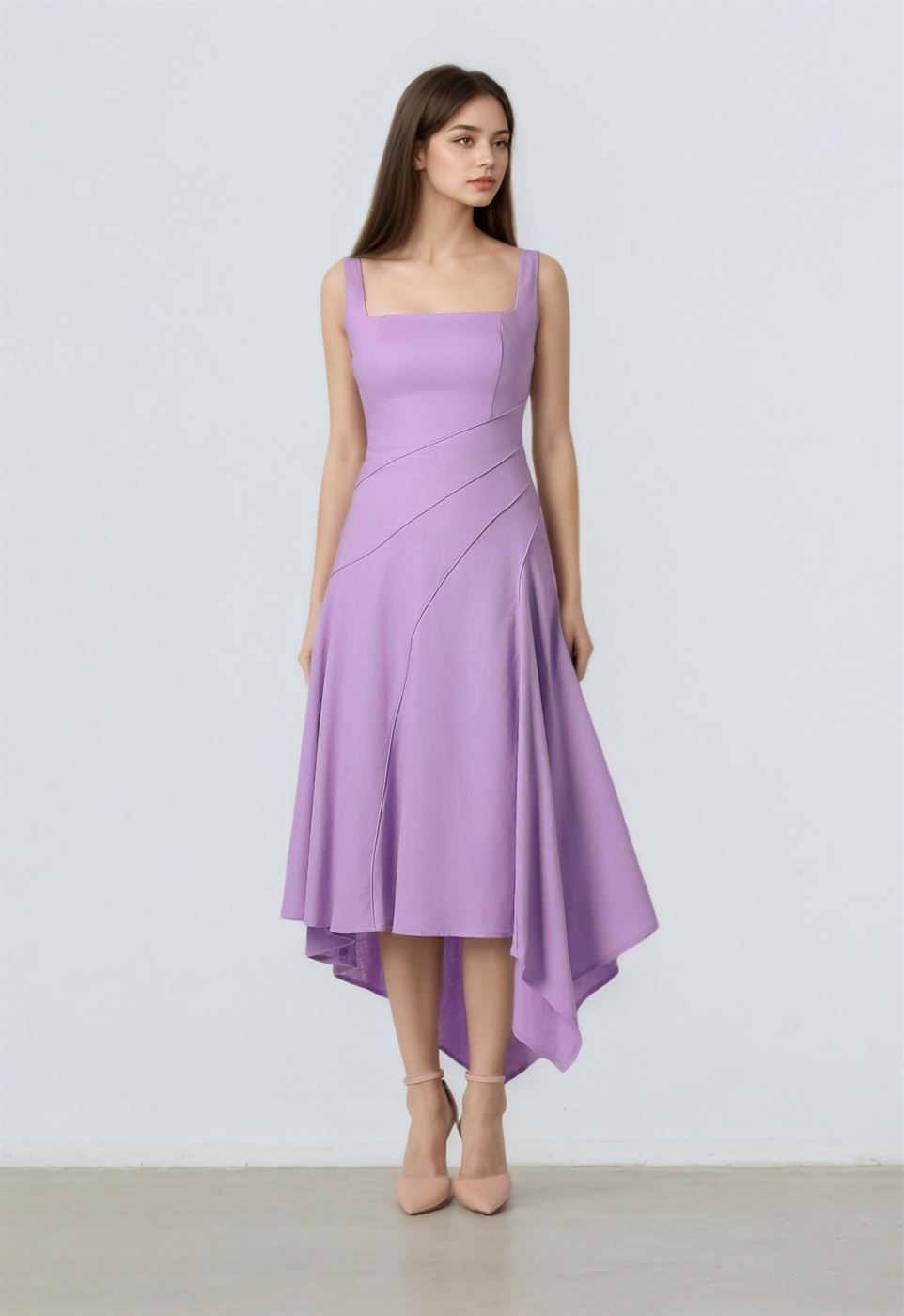 Asymmetrical Hem Dress - Femi9 EG