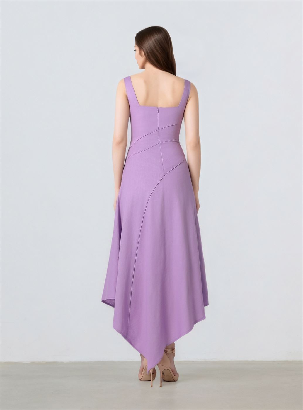 Asymmetrical Hem Dress - Femi9 EG