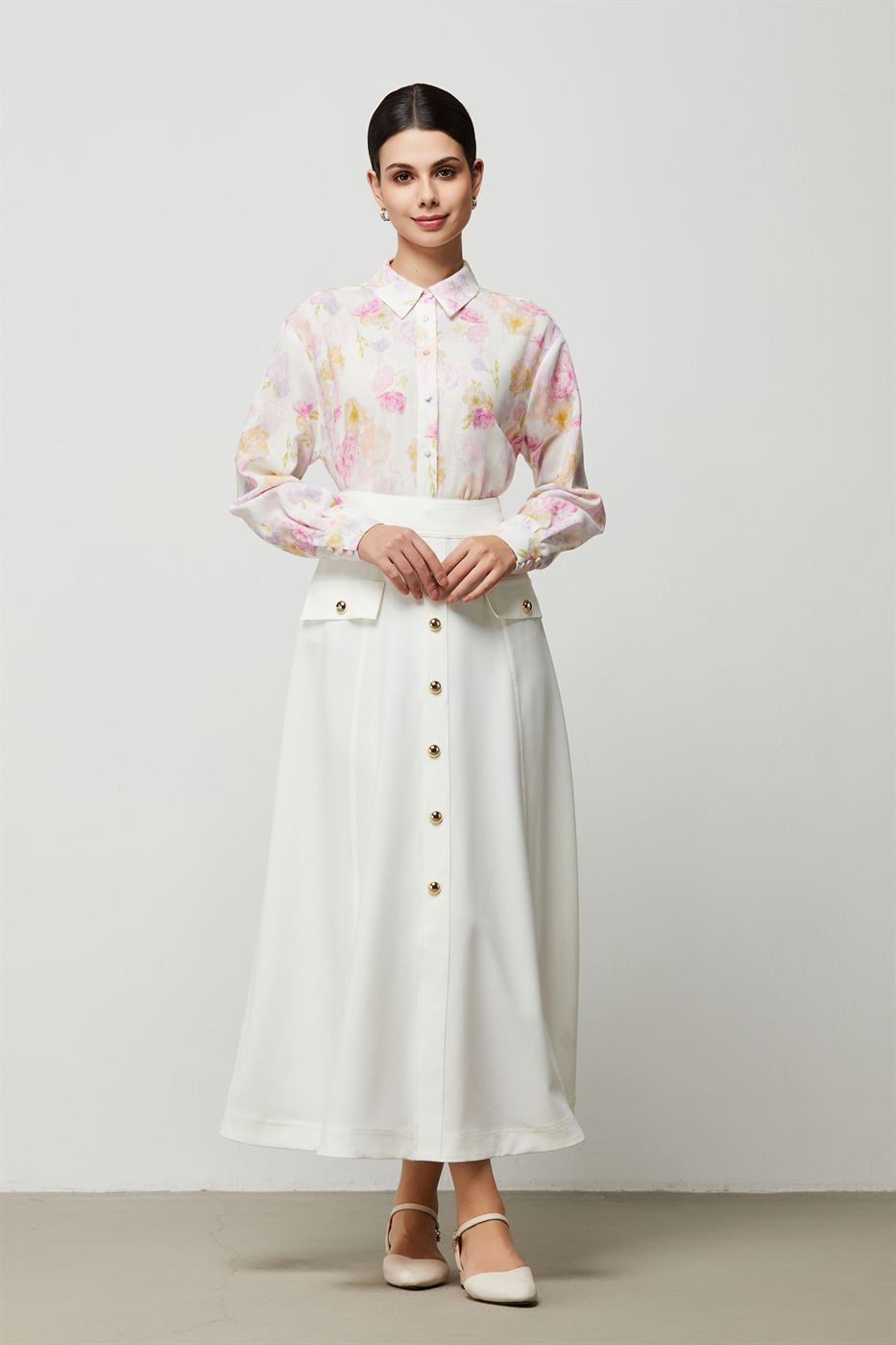 Floral Cotton Linen Shirt - Femi9 EG